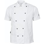 DNC Unisex Chef Jacket CoolBreeze Cotton Short Sleeve White
