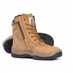 Mongrel Boot High Leg Lace Up Zip Side Wheat