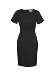 Biz Corporates Ladies Short Sleeve Shift Dress Cool Stretch