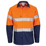 DNC Patron Saint Flame Retardant Cotton Drill Shirt with 2 Ring Fire Retardant Tape Long Sleeve