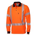 DNC Hi Vis Segmented Tape Back Polo Long Sleeve
