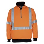 DNC Hi Vis X Back 12 Zip Cotton Jumper with Additional CSR RTape on Tail