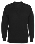 JBs Knitted Epaulette Jumper 50 Wool 50 Acrylic