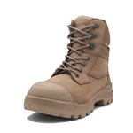 Blundstone ROTOFLEX Boot Zip Side Lace up Safety Boot Stone TPU Toe Guard