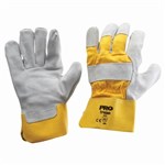 Glove YellowGrey Leather