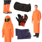 Glosafe Arc Flash Kit Ultra Soft 1300mm length coat BeeKeeper style hood CAT 4 47 calcm2