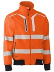 Bisley Hi Vis Soft Shell Bomber Jacket with Segmented Reflective Tape