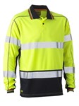 Bisley Polo Shirt Long Sleeve 100 Polyester Mesh Including Perforated Reflective Tape