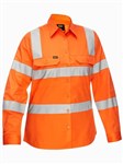 Bisley Womens Taped Biomotion Cool Lightweight Hi Vis Shirt