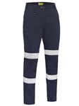 Bisley Ladies Stretch Cotton Cargo Pant with Reflective Tape
