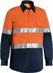 Bisley Cool Lightweight Shirt Long Sleeve 2 Hoop Reflective Tape