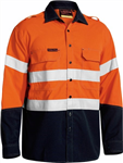 Bisley Flame Resistant Tencate Tecasafe Vented Shirt Long Sleeve 2 Hoop Pattern Reflective 238gsm HRC 2 ATPV 89