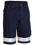 Bisley Cotton Drill Vented Light Weight Cargo Work Shorts with Reflective