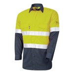 BOOL Parvotex Inherent Fire Retardant Two Tone LS Shirt with Loxy FR Reflective Tape Nylon Stud Closure Rated to PPE 1  59 calcm2