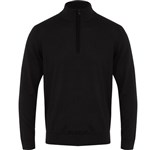 NNT Mens Long Sleeve Zip Neck Jumper