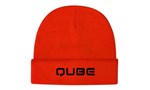 Beanie Luminescent Safety Acrylic Hi Vis Orange Including Qube Embroided Logo