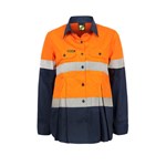 Work Craft Maternity Vented Shirt Long Sleeve with Reflective Tape