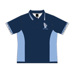 Sub Navy Polo Shirt Short Sleeve with Custom Collar  Cuff Including Shell Cove PS Embroided Logo