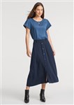 Biz Corporates Ladies Sammy Longline Button Detail Skirt