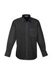 Biz Collection Mens Base Shirt Long Sleeve 65 Polyester 35 Cotton Poplin