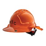 Tuffgard Broadbrim Hard Hat Vented Orange ARTC 1 Colour Print