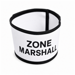Zone Marshall Arm Bands White Drill with Black Vinyl Lettering