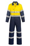 Workcraft Hi Vis Cotton Drill Reflective Industrial Laundry Coveralls