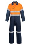 Work Craft Cotton Drill Coveralls with Reflective Tape 2 Tone