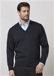 Biz Collection Mens V neck Jumper 50 Wool 50 Acrylic CO10001