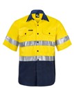 Work Craft Hi Vis Short Sleeve Cotton Drill Reflective Shirt
